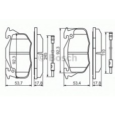 BOSCH Σετ τακάκια 0 986 469 860