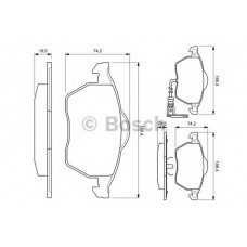 BOSCH Σετ τακάκια 0 986 494 018