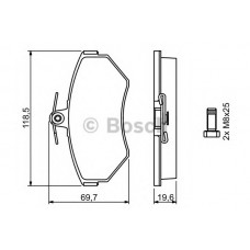 BOSCH Σετ τακάκια 0 986 494 021