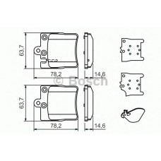 BOSCH Σετ τακάκια 0 986 494 022