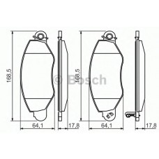 BOSCH Σετ τακάκια 0 986 494 037