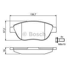 BOSCH Σετ τακάκια 0 986 494 038