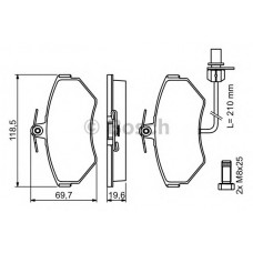 BOSCH Σετ τακάκια 0 986 494 042