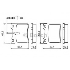 BOSCH Σετ τακάκια 0 986 494 055