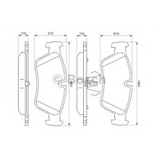 BOSCH Σετ τακάκια 0 986 494 096