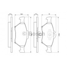 BOSCH Σετ τακάκια 0 986 494 101