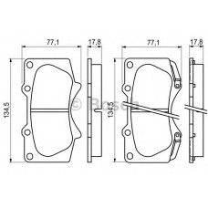 BOSCH Σετ τακάκια 0 986 494 153