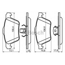 BOSCH Σετ τακάκια 0 986 494 158