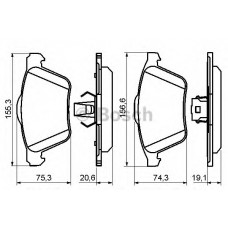 BOSCH Σετ τακάκια 0 986 494 159