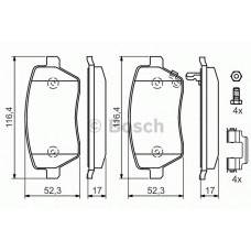 BOSCH Σετ τακάκια 0 986 494 160