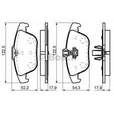 BOSCH Σετ τακάκια 0 986 494 162