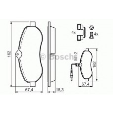 BOSCH Σετ τακάκια 0 986 494 163