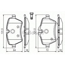 BOSCH Σετ τακάκια 0 986 494 168