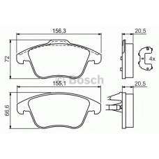 BOSCH Σετ τακάκια 0 986 494 169