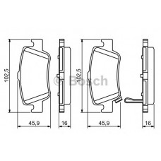 BOSCH Σετ τακάκια 0 986 494 182