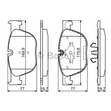 BOSCH Σετ τακάκια 0 986 494 191