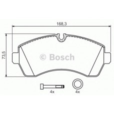 BOSCH Σετ τακάκια 0 986 494 194