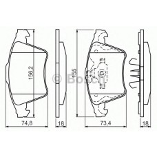 BOSCH Σετ τακάκια 0 986 494 203