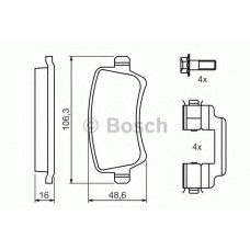 BOSCH Σετ τακάκια 0 986 494 213