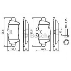 BOSCH Σετ τακάκια 0 986 494 242