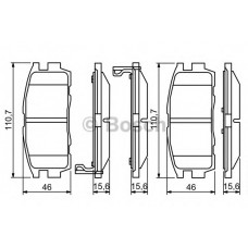 BOSCH Σετ τακάκια 0 986 494 251