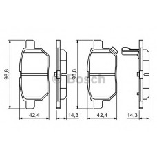 BOSCH Σετ τακάκια 0 986 494 255
