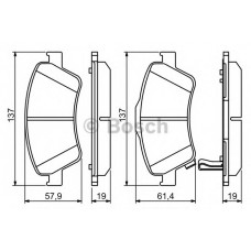 BOSCH Σετ τακάκια 0 986 494 260