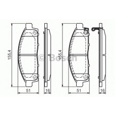 BOSCH Σετ τακάκια 0 986 494 268