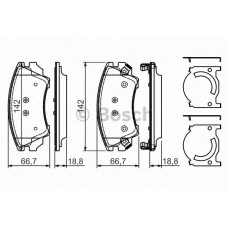 BOSCH Σετ τακάκια 0 986 494 275