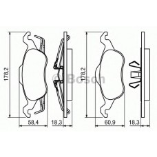 BOSCH Σετ τακάκια 0 986 494 284