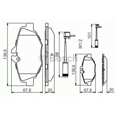 BOSCH Σετ τακάκια 0 986 494 285