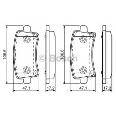 BOSCH Σετ τακάκια 0 986 494 297