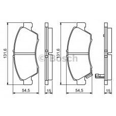 BOSCH Σετ τακάκια 0 986 494 299
