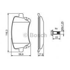 BOSCH Σετ τακάκια 0 986 494 303