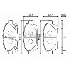 BOSCH Σετ τακάκια 0 986 494 333