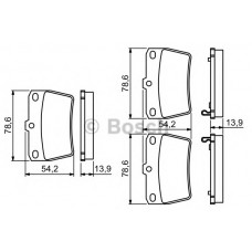 BOSCH Σετ τακάκια 0 986 494 350