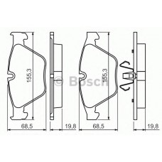 BOSCH Σετ τακάκια 0 986 494 354