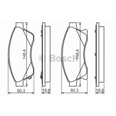 BOSCH Σετ τακάκια 0 986 494 433