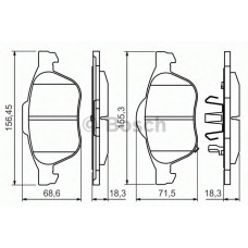 BOSCH Σετ τακάκια 0 986 494 485