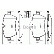 BOSCH Σετ τακάκια 0 986 494 489
