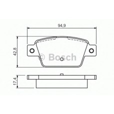 BOSCH Σετ τακάκια 0 986 494 536