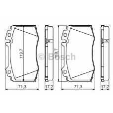 BOSCH Σετ τακάκια 0 986 494 576