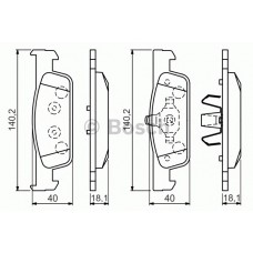 BOSCH Σετ τακάκια 0 986 494 661