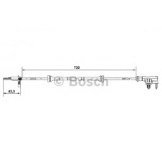 BOSCH Αισθητήρας στροφών τροχού 0 265 007 637