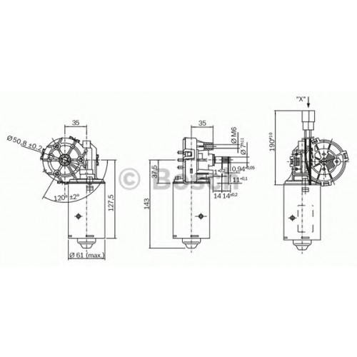 BOSCH Μοτέρ υαλοκαθαριστήρα F 006 B20 106