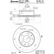BRECO Δισκόπλακα BS 8865