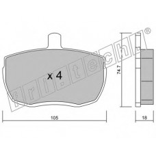 fri.tech. Σετ τακάκια 018.0