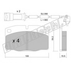 fri.tech. Σετ τακάκια 046.1W