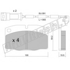 fri.tech. Σετ τακάκια 046.2W