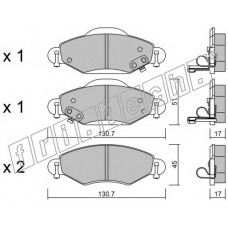 fri.tech. Σετ τακάκια 436.0